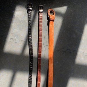 3 Vintage 80s Belts